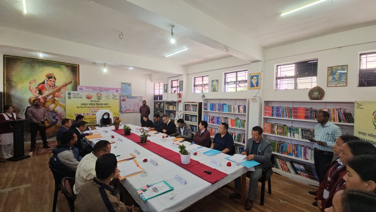 diprotawang's tweet photo. DC Tawang, @NamgyalAngmo, IAS, chaired the Vidyalaya Management Committee (VMC) Meeting of @jnv_tawang this morning.

During the meeting, VMC members were apprised of the achievements and recent developments of the school.

Principal @mlgothwal presented a detailed overview of the institution’s progress and highlighted key administrative challenges, requesting support from the concerned departments for early resolution.

#Tawang #JNV #Education #TeamTawang #SchoolDevelopment #ArunachalPradesh