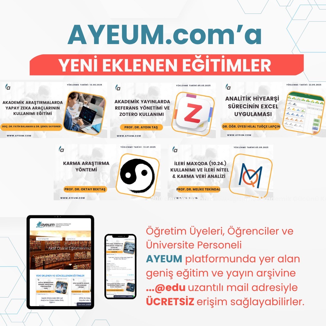 AYEUM yeni eklenen eğitimler