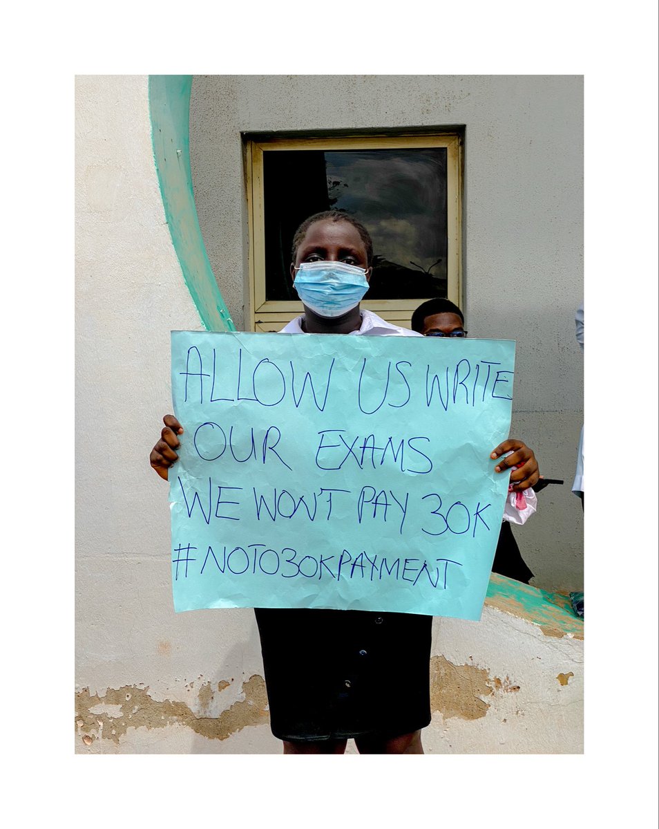 director_toc's tweet image. Peaceful voices, standing for what’s right. ✊🏽📸
After school fees and course registration you want us to pay 30k for “development fees” just few days to exam and then you cancel our exam, it is not okay.

#director_toc #say_no_to_30k_payment #protest #unec #standstrong💪