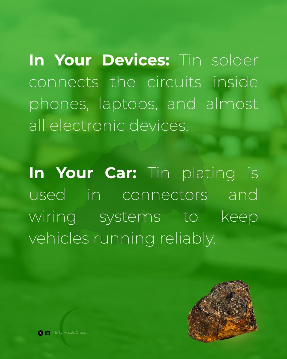 Trinity_Metals's tweet image. You may never notice it, but #TIN metal is working quietly behind the scenes. connects, protects, and powers the tools, transport, and technologies. It is the hidden force shaping our modern world, operating undercover to make everyday living possible.