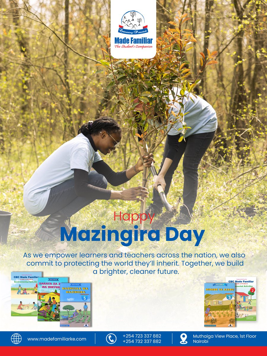 Madefamiliar's tweet photo. Happy Mazingira Day. Lets commit to a greener tomorrow. Join us in cultivating not just knowledge but a deep-rooted sense of responsibility for our planet.

#madefamiliar #mazingiraday #nature #ke https://t.co/0vMZ5OE66N