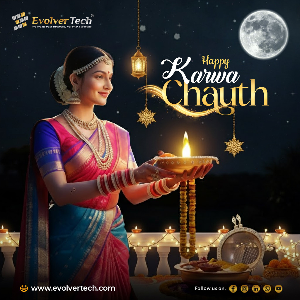 evolver_tech's tweet image. 💻✨ Happy Karwa Chauth to all marketers &amp;amp; lovers! ❤️📊

📲  Call us: +91 99882-71092, +91 77103-47001
👉 Visit us: evolvertech.com

#KarwaChauth #HappyKarwaChauth #KarwaChauthVibes #KarwaChauth2025 #KarwaChauthCelebration #KarwaChauthSpecial #FestiveVibes