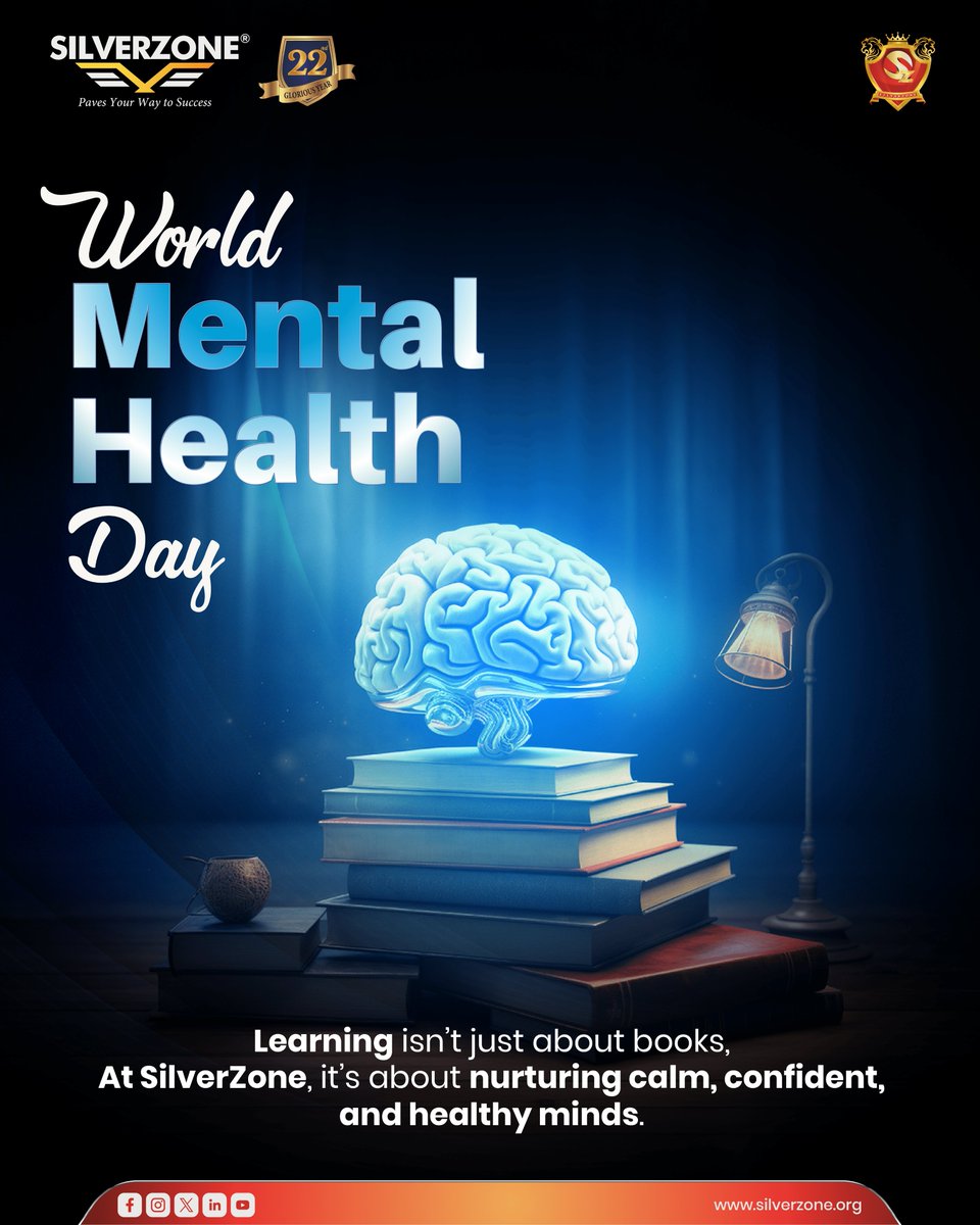 World Mental Health Day

Behind every bright mind is a calm one.

Today, let’s pause the rush, embrace kindness, and remind our learners — success feels better when the mind feels lighter.

#WorldMentalHealthDay #SilverZoneFoundation #HealthyMinds  #SmartKids #silverzoneolympiad