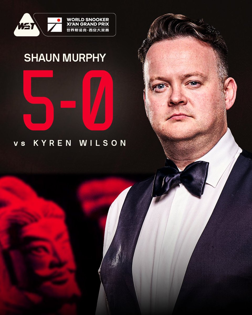WeAreWST's tweet photo. UNBELIEVABLE! 🙌

Shaun Murphy produces an other-worldly performance to defeat Kyren Wilson in Xi'an.

The Warrior didn't pot a ball, and only won six points on the last shot of the match, a Murphy foul.

The Magician scored 533 points without reply.

#XianGP https://t.co/CKE9XTWjee
