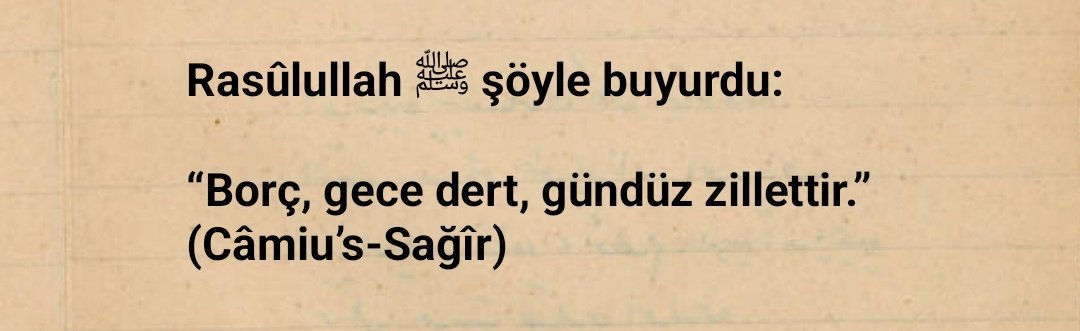 💰 Borcu olan bu enfes hikayeyi okusun:

Ebu Saîd el-Hudrî (r.a.) anlatıyor: Hz. Peygamber (asm) Efendimiz bir gün mescide girince, Ensar’dan Ebu Ümame (r.a.) isimli zatla karşılaşır. Peygamberimiz ona:

“Ey Ebu Ümame, niçin seni namaz vakti dışında da mescidde oturmuş