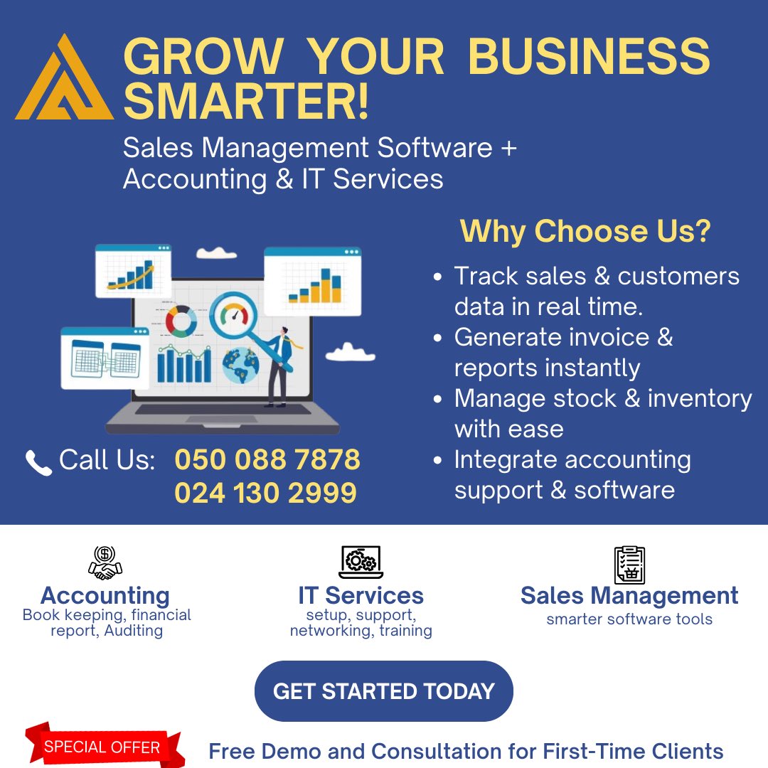FreddyAnin's tweet image. Tired of juggling sales, IT, and accounting? 🤹‍♂️

Our all-in-one Sales Management Software does it for you — track sales, automate reports, and stay in control effortlessly! 💻💰

#BusinessGrowth #SMEs #SalesMadeSimple