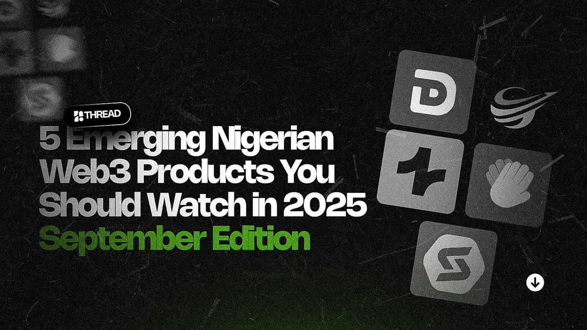 Web3Nigeria's tweet photo. Web3 Nigeria Product Spotlight! ๐ณ๐ฌ
The W3N Product Spotlight is a monthly initiative designed to spotlight incredible web3 products built by visionary Nigerian founders.
Below are a list of 5 emerging Nigerian web3 products to watch in 2025 (September Edition).๐๐ฝ
N/B: This list is September and it came in late. We will be updating that of October within the month.