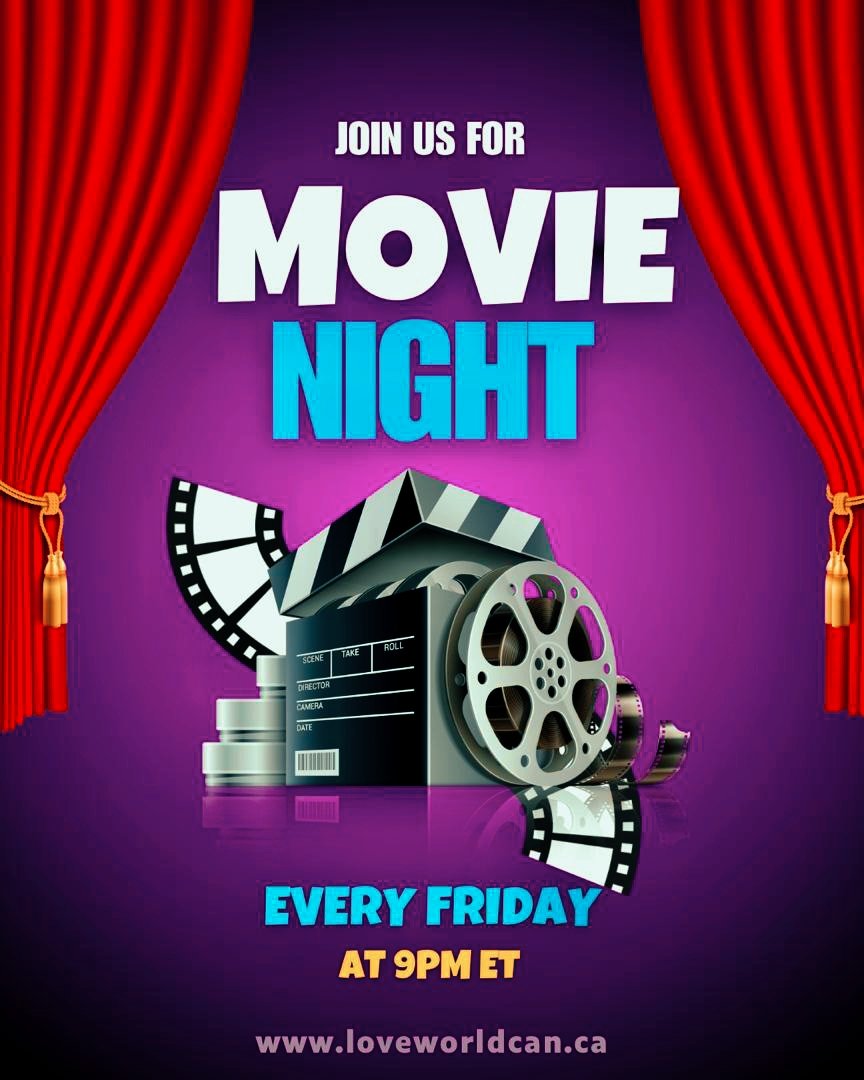 lwcantv's tweet image. ARE YOU READY FOR TODAY&apos;S MOVIE NIGHT 🎉

JOIN US EVERY FRIDAY FOR MOVIE NIGHT ON loveworldcan.ca 

Time: 9PM ET ✅
An Amazing Movie Awaits You📍#loveworldcan