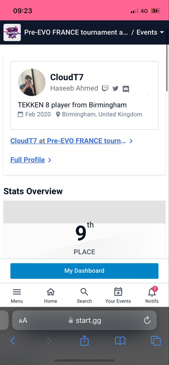 Little pre evo dojo before the tourney, seeding was a bit mad but first game low high was close did a losers run and ended up at 9th losing to Arslan feeling strong for evo today wish me luck 🫡🙏🏼