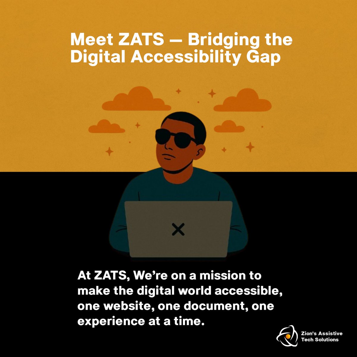 ZATSINC's tweet photo. At ZATS, we believe accessibility is not optional — it's essential. We're bridging the digital accessibility gap to ensure no one is left behind in the digital age. One inclusive experience at a time.  
#MeetZATS #DigitalAccessibility #InclusiveDesign https://t.co/WLEEYHvMgJ