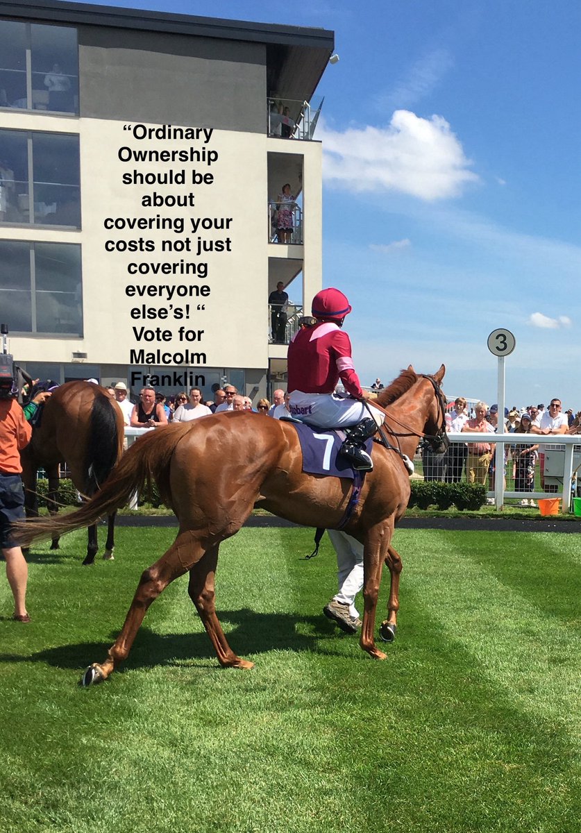 ⁦⁦<a href="/RacehorseOwners/">Racehorse Owners Association</a>⁩ Elections voting closes 12pm 17th October.Ordinary owners are the heartbeat&amp; backbone of UK racing! A vote for ⁦⁦<a href="/MPFranklin/">Malcolm Franklin</a>⁩ is a vote for new blood, change, a fresh approach &amp; most of all YOU!Let’s level the playing field,your votes matter!
