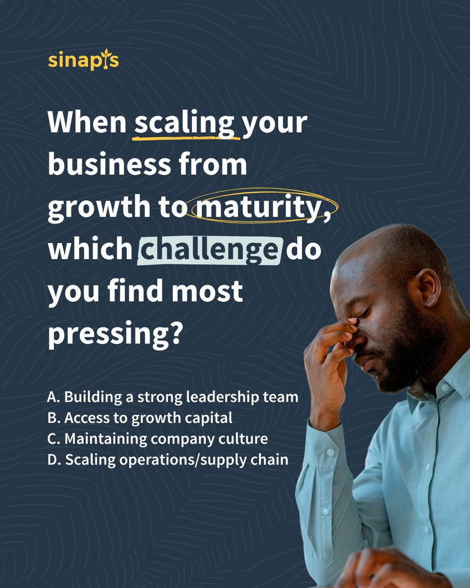 What’s been your toughest challenge moving from growth to maturity? Your answer might inspire someone else.
