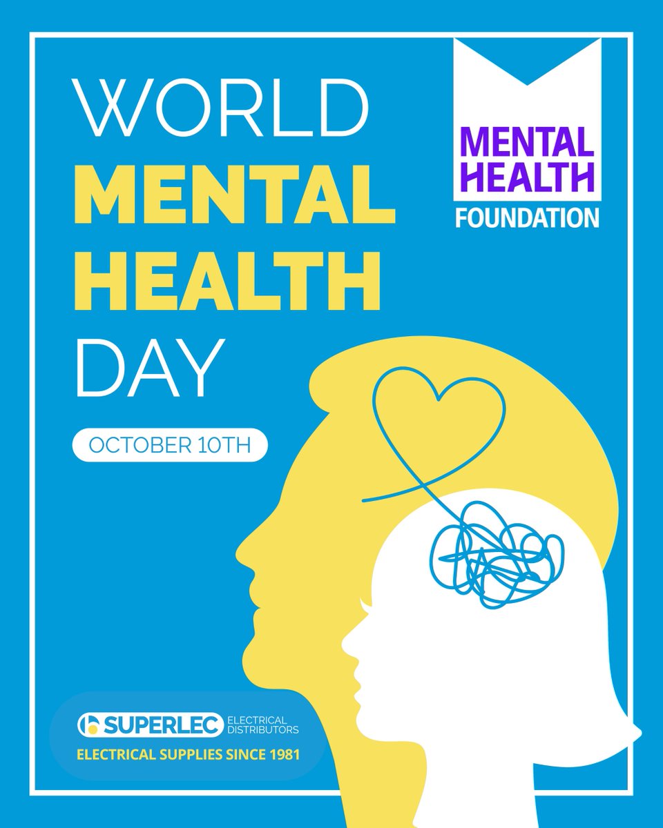 SuperlecDirect's tweet photo. World Mental Health Awareness Day 2025! 🧠💚 

At Superlec, we’re committed to supporting healthier minds because together, we can light the way to a brighter tomorrow.

#WorldMentalHealthDay #Business #MentalHealthMatters #Motivation #ItsOkayToNotBeOkay #Leadership https://t.co/TxtaRWwGEV