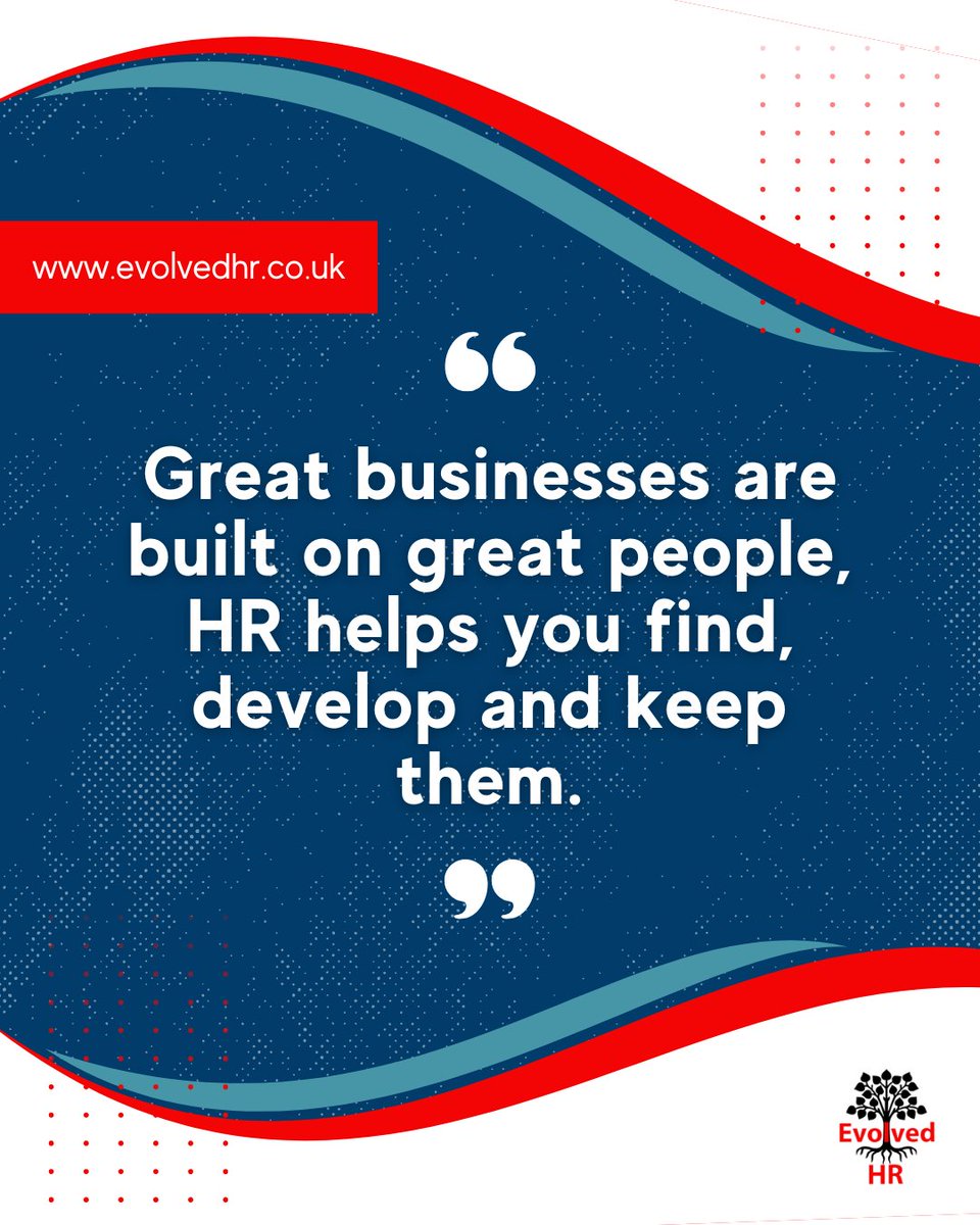 EvolvedHRltd's tweet image. Strong businesses don’t just happen, they’re built by people who are supported to grow and stay.

HR plays a vital role in shaping that foundation.

Curious how HR impacts every workplace?

🔗 Learn more: bit.ly/3AmNzX3

#HR #hrsupport #hrsolutions #peoplematter
