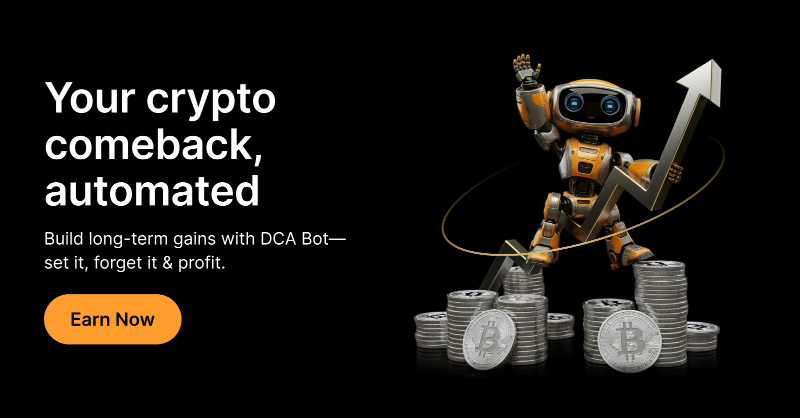 Bybit_Official's tweet photo. Ready to rejoin the market? Auto-invest with DCA Bot and build long-term gains—stress-free.