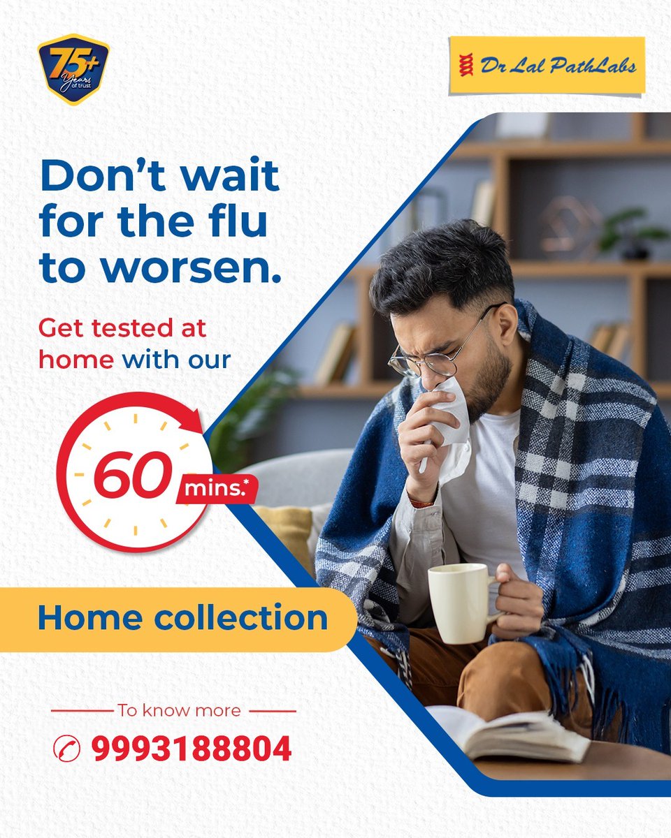 DrLalPathLabcc's tweet image. Your health matters. Experience fast, accurate home sample collection in 60 minutes, reliable diagnostics designed to fit your busy life.

#DrLalPathLabs #HomeCollection #Diagnostics #PatientCare #MedicalTests