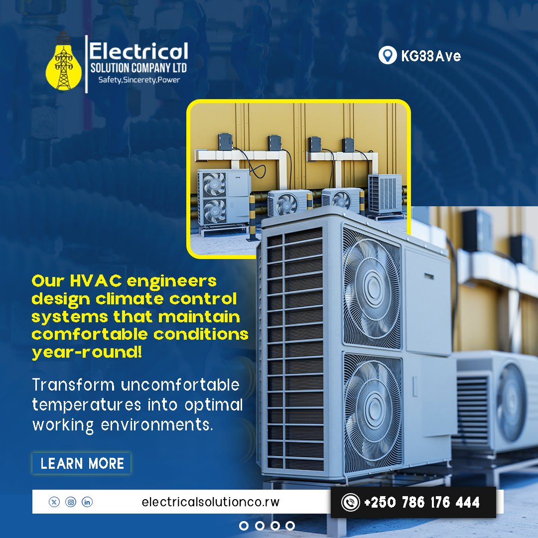 electricalsoltd's tweet image. Poor climate control can negatively impact productivity. Our HVAC systems maintain perfect temperatures year-round while reducing energy costs. Professional design and installation for any space size. DM us to cool down your workplace!
#Electricalsolution #MEPengineering