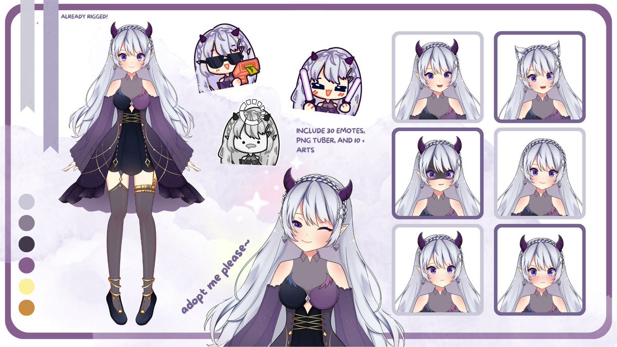 oxchelz's tweet image. 🌙 VTuber Model for Sale! 🌙
I’m selling my old VTuber model 💫 She can be a Demon, Neko, Witch, or just a cute ordinary girl!

💰 Price (choose one):
• $300 USD (negotiable)
• IDR 2.5jt
• KRW 30만원

❤️🔄appreciated 

What u can get ⬇️
Rig sample ⬇️

#vtuber #l2D #ych