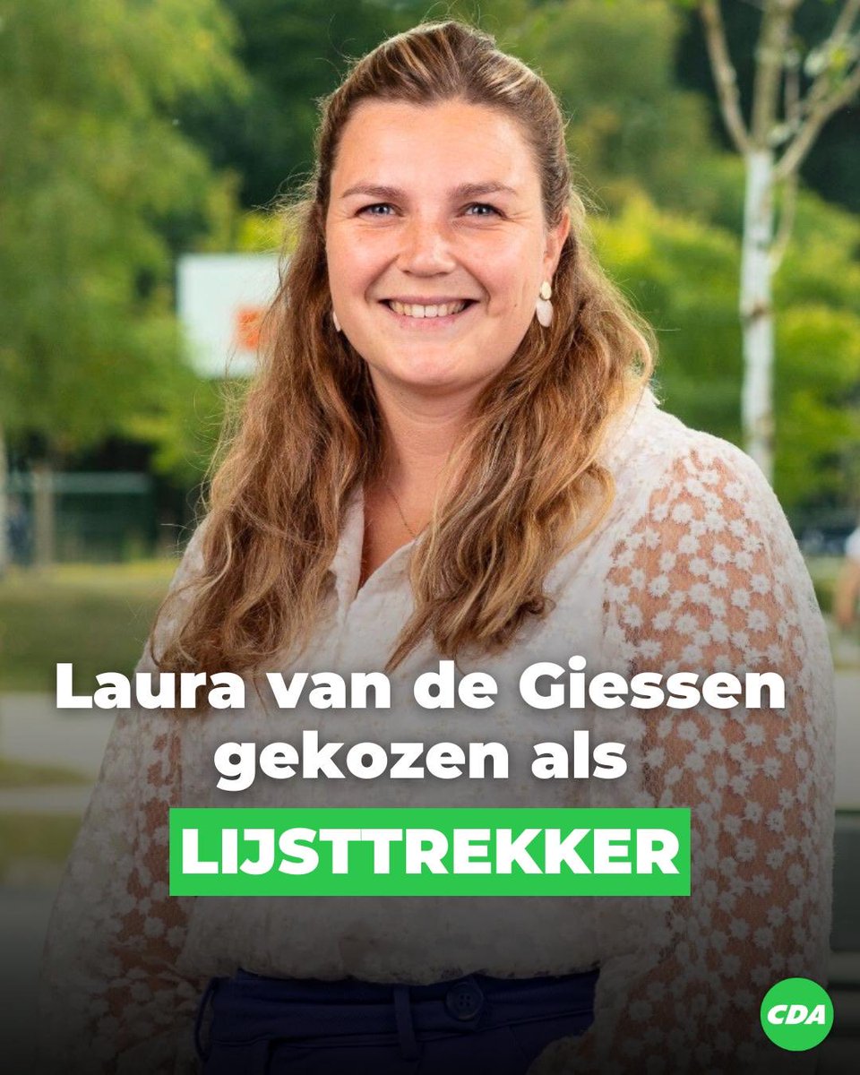 CDAZwolle's tweet image. 🚀 Laura van de Giessen wordt onze #lijsttrekker!
Met haar energie, ervaring en hart voor #Zwolle gaat Laura ons vol vertrouwen richting de #gemeenteraadsverkiezingen van 2026 leiden. 💪

Lees Laura’s hele reactie hier:

cda.nl/overijssel/zwo…