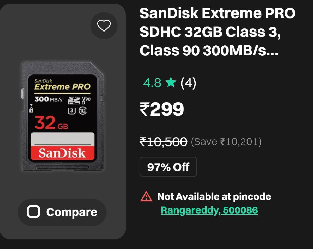 gentechupdate's tweet image. Loot 😶 Tripods &amp;amp; camera accesories 95% off
extp.in/ASOriz

extp.in/dVxSHA

Croma🔥🔥

#croma #deals #snapdisk