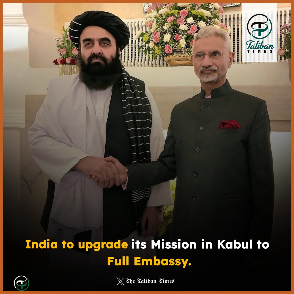The Taliban Times (@taliban_times) on Twitter photo ⚡️Indian FM Jaishankar announced the upgrading of India's Technical Mission in #Kabul to the status of embassy
During the press conference, <a href="/DrSJaishankar/">Dr. S. Jaishankar</a> added: #India is fully committed to the sovereignty, territorial integrity, & independence of #Afghanistan.
#Taliban_times ⚡️Indian FM Jaishankar announced the upgrading of India's Technical Mission in #Kabul to the status of embassy
During the press conference, <a href="/DrSJaishankar/">Dr. S. Jaishankar</a> added: #India is fully committed to the sovereignty, territorial integrity, & independence of #Afghanistan.
#Taliban_times