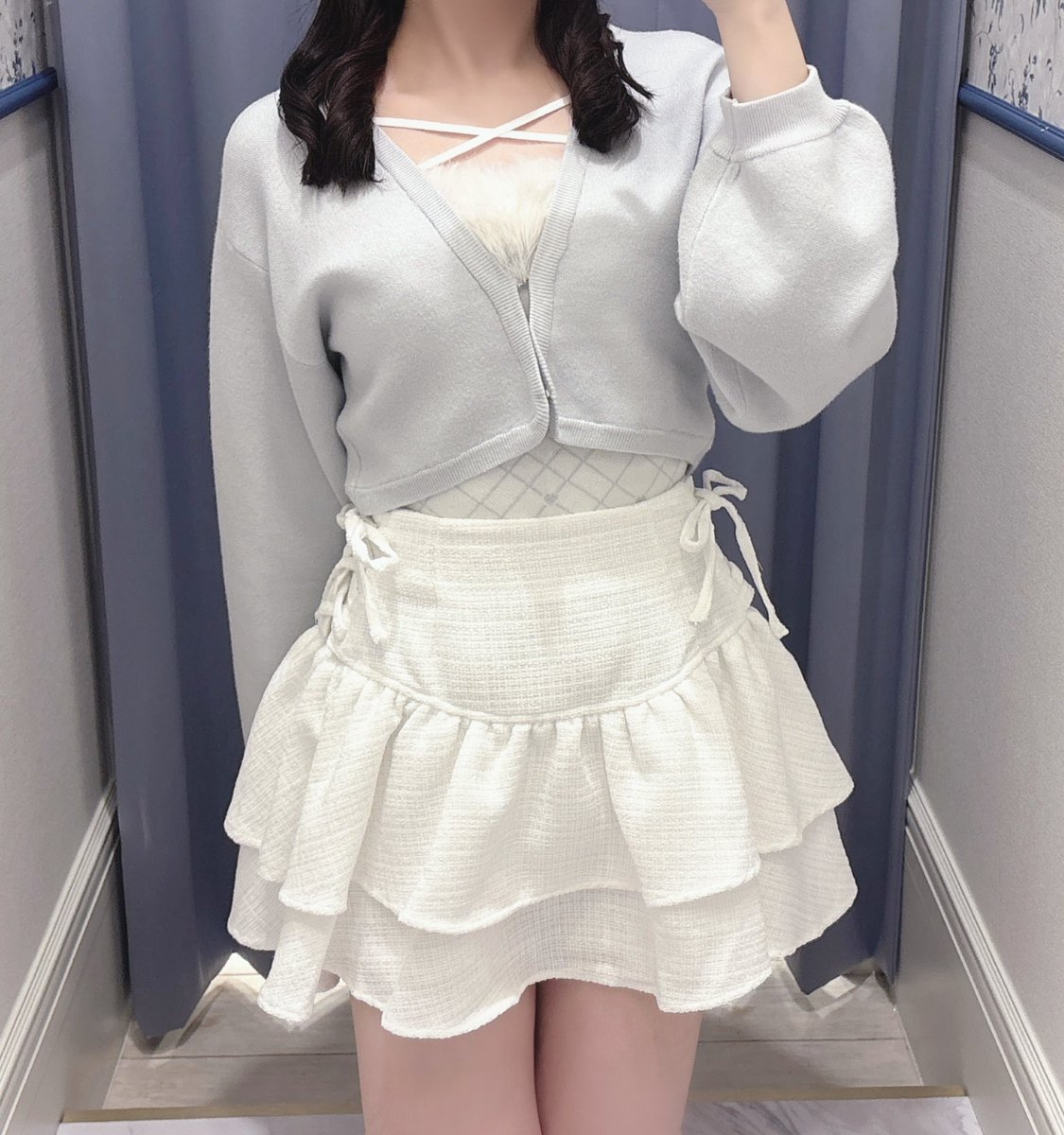 evelyn池袋店 ☆.。.:*・°☆.。.:* #ハートチェックカーデセット price