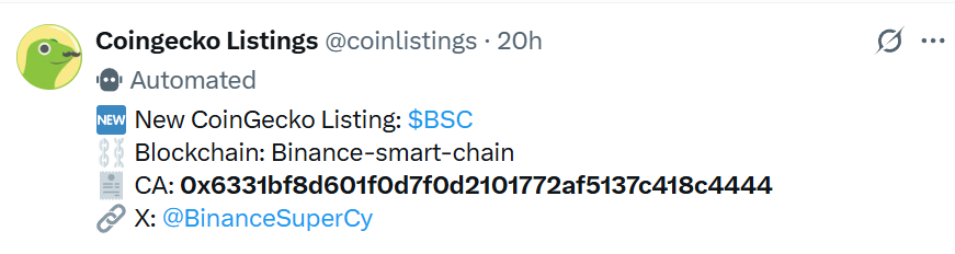 dangloc85's tweet photo. Coingecko Accepted !! https://t.co/1MYy7LK4rp