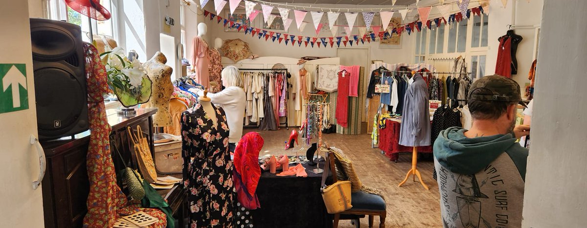 Vintage, Upcycled Clothes Market, Appledore Sunday 20th October, St Mary's Church Hall, Appledore. Cafe Bar, 2pm to 6pm.