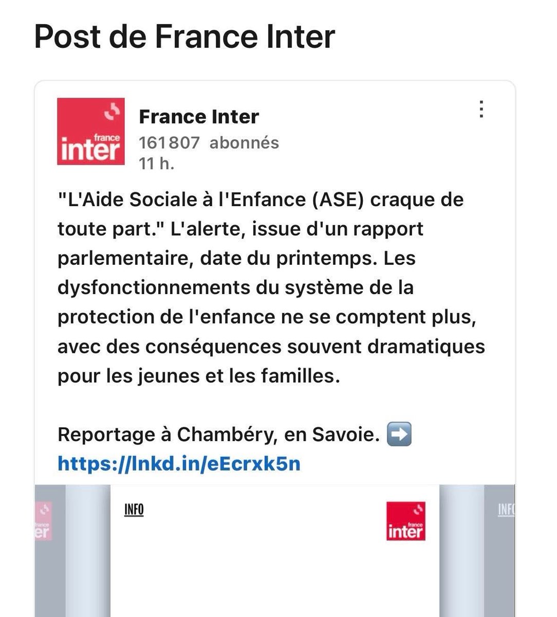 6 enfants placés à Chambéry 

Résultat

2 toxicos
1 trafic de stup
1 viol
1 converti a une nouvelle religion
1 prostituée 

Va t'on continuer à se taire ?

Michel AMAS