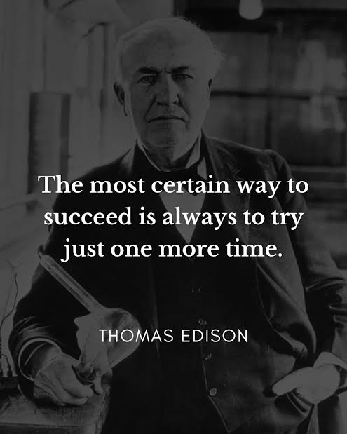 “The most certain way to succeed is always to try just one more time.” ~Thomas edison
#tgif #tenacity #perseverence #faith #parenting 

bible.com/reading-plans/…