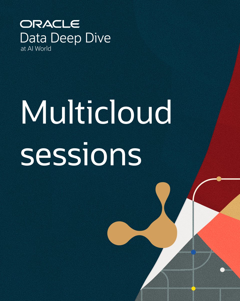 OracleDatabase's tweet image. Get ready to explore how Oracle Database 23ai enables seamless deployment, integration, and management across multiple cloud platforms. Don’t miss these sessions at Oracle Data Deep Dive at #AIWorld: social.ora.cl/6013AlEUV