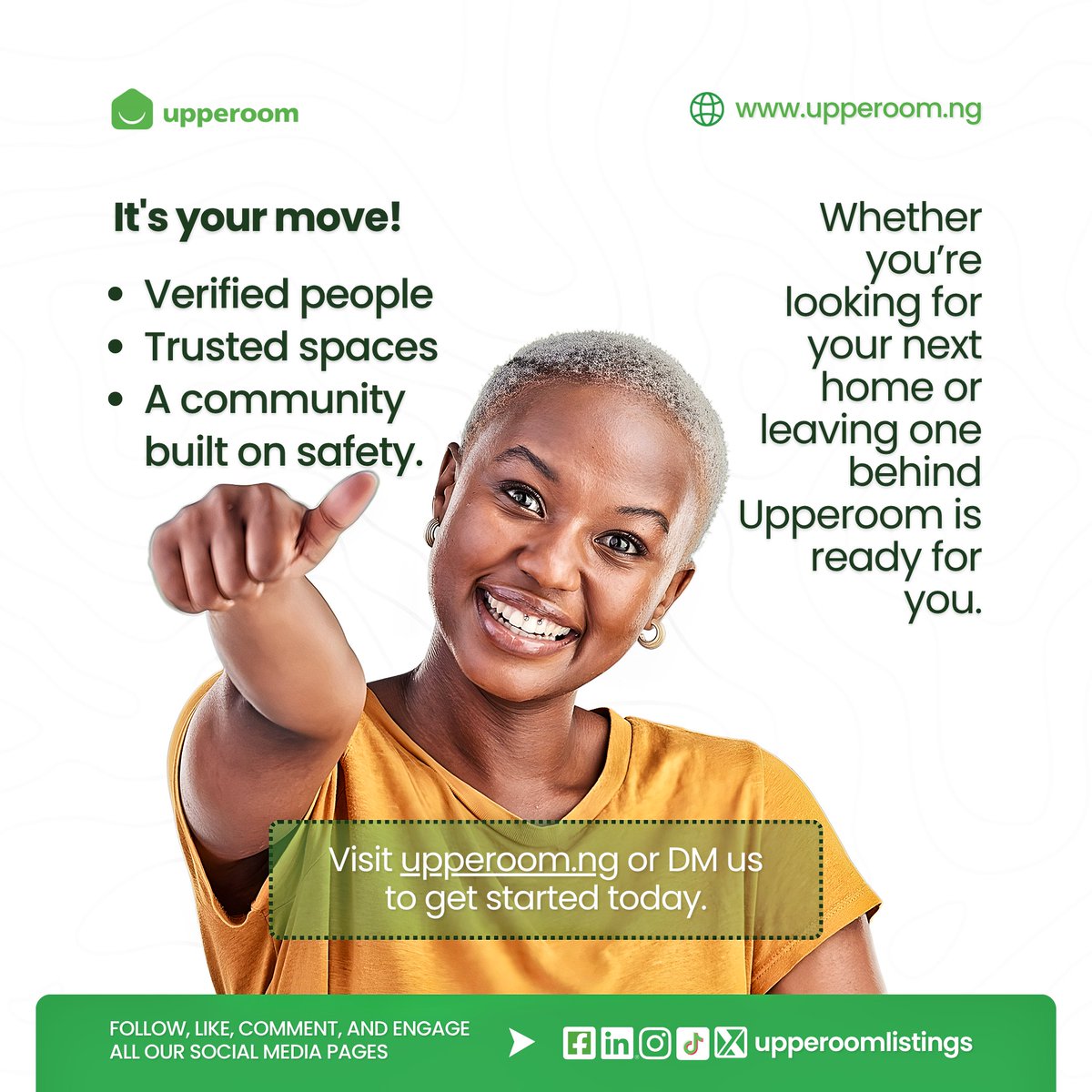 upperoomlisting's tweet photo. It’s your move. 🎯
👉 Visit https://t.co/ctCUDlrfx5 or DM us to get started today.
#Upperoom #VerifiedAndTrusted #NoFakeAgents #TenantsHelpingTenants https://t.co/7oeS14mWMI