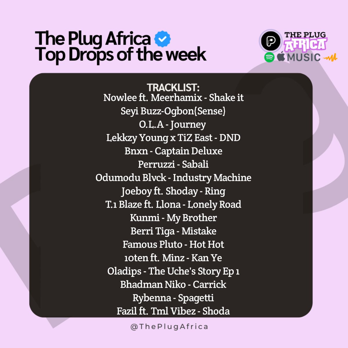 It's Another New Music Friday &amp; these are some of the New songs in our curation ♥️ with our New Music Cover Art Featuring <a href="/MrNowlee/">Nowlee</a>

Check it out today via the link on our bio

Follow us today The Plug Africa 

#theplugafrica #newmusicfriday
