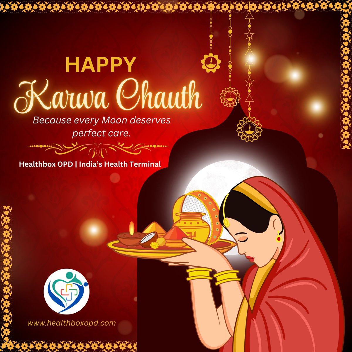 HealthboxOPD__'s tweet photo. 🌕✨ This Karwa Chauth, let’s fast for love — and care for health too! 💖
Because every Moon deserves perfect care. 🌙
💚 Book your health checkup at https://t.co/ULOan9I4Vw
— Healthbox OPD | India’s Health Terminal
📲 Download now &amp; bring healthcare home! https://t.co/Fxe2NIZ33L