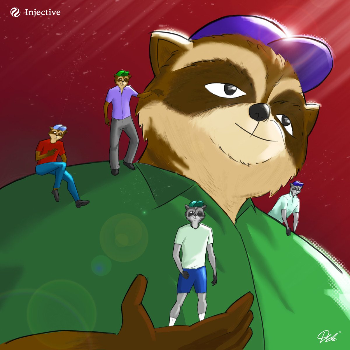 Pedro is all of us, and we are Pedro.
We stand tall and see the light. 
That's the way, the only way perhaps.
#PedroOnInjective 🦝

My entry🎨