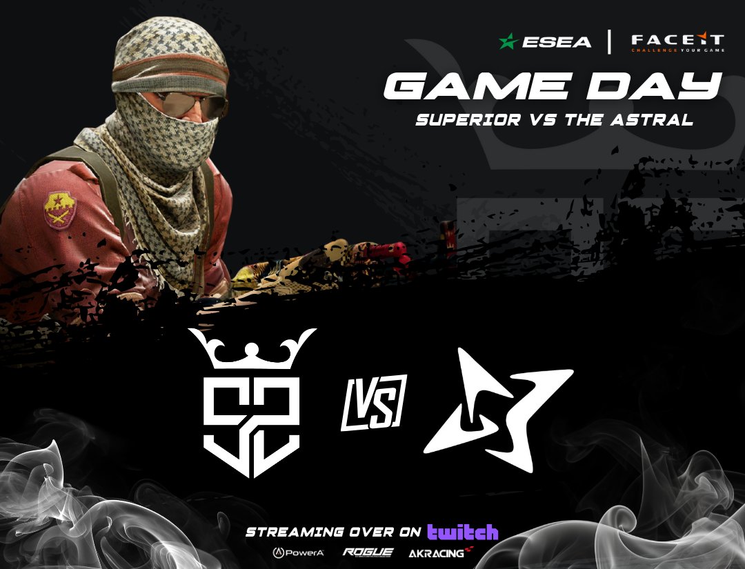 Sup3riorGG's tweet image. We started off strong, lets see if the Superior CS boys can continue their reign! We take on @ASTRALESPORTSLV for game 2 of the season! 

🔴 twitch.tv/superioresport…
🎙️ @_haughtsauce_ 
🕐 1pm CST/8pm CET

#SuperiorCS | @FACEIT @ESEA