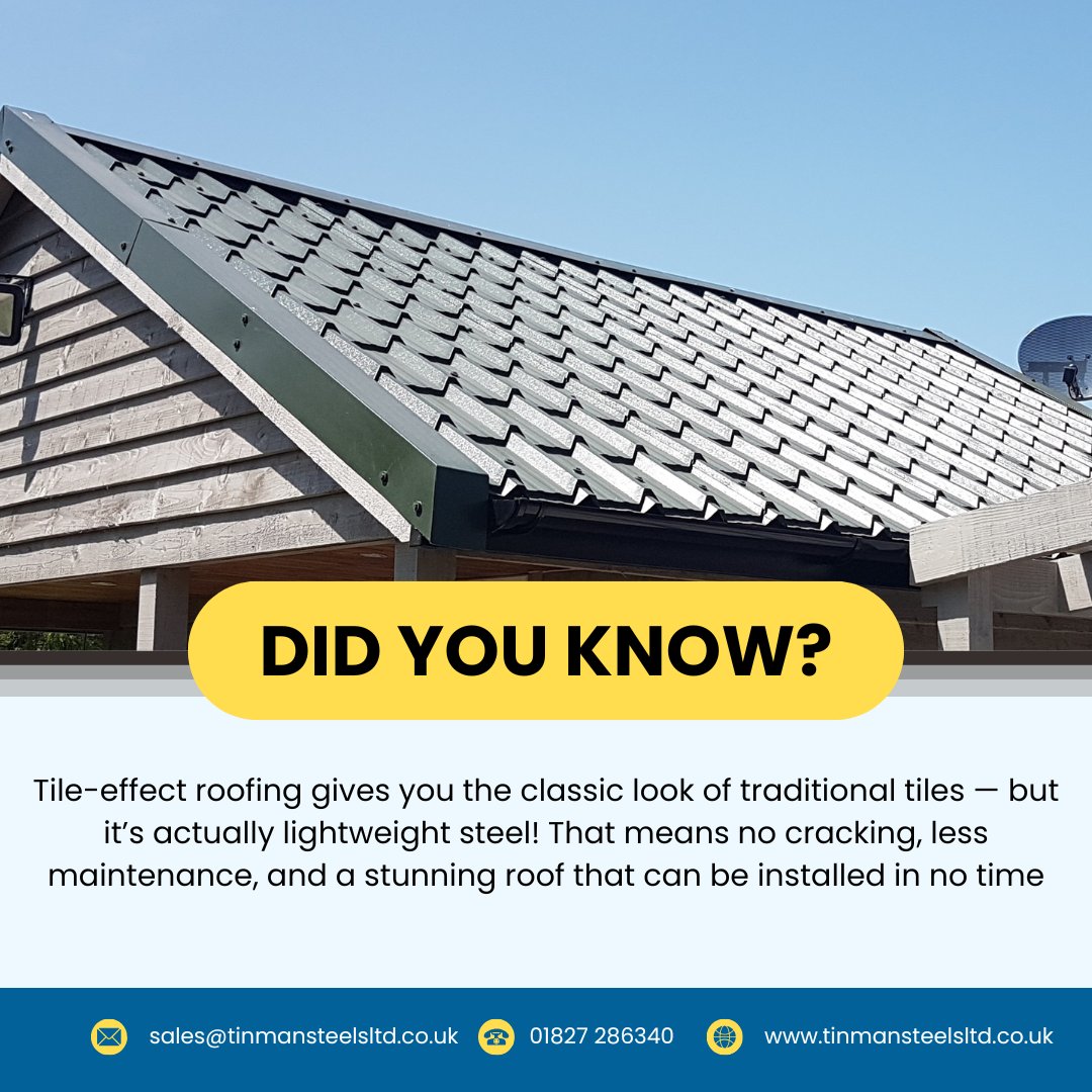 tinmansteelsltd's tweet photo. Fun Fact Friday: Building Knowledge in Sheeting

#FunFactFriday #FridayFacts #construction #sheeting #BuildingInsights #roofingknowledge #BuiltToLast #CladdingExperts #metalsheeting #tinmansteels https://t.co/2IgLD5WJjj