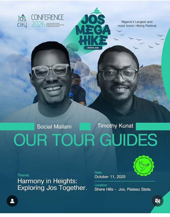 IamSocialMallam's tweet photo. Lace up, breathe deep, and take in the beauty of Jos! 🥾💚 The Jos Mega Hike Festival 2025 is here — come hike, connect, and create memories tomorrow.
#JosMegaHike #ExploreNature #TourJos https://t.co/AebOFDN9Xh