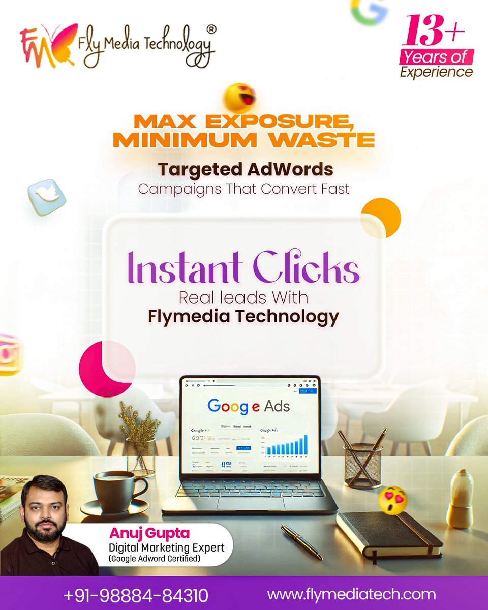 flymediatech1's tweet image. Why wait to be discovered when your customers are already searching? 🚀 With Flymedia Technology — the leading Google AdWords company in Ludhiana 

📞 +91-98884-84310
🌐 flymediatech.com

#GoogleAds #DigitalMarketing #FlymediaTechnology #GoogleAdWordsCompanyInLudhiana