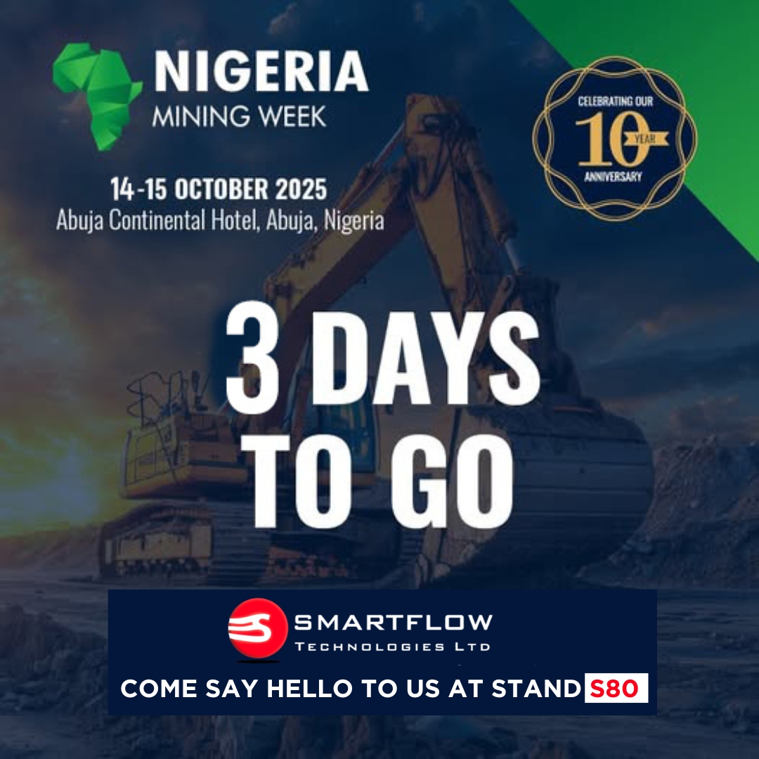 SmartflowTech's tweet image. ⛏️ 3 days to Go!
Smartflow Technologies will be exhibiting at the Nigeria Mining Week 2025, happening from October 14–15 at the Abuja Continental Hotel, Abuja.
Visit our Stand at S80 to connect and discover smart solutions for efficient mining operations.
#NigeriaMiningWeek