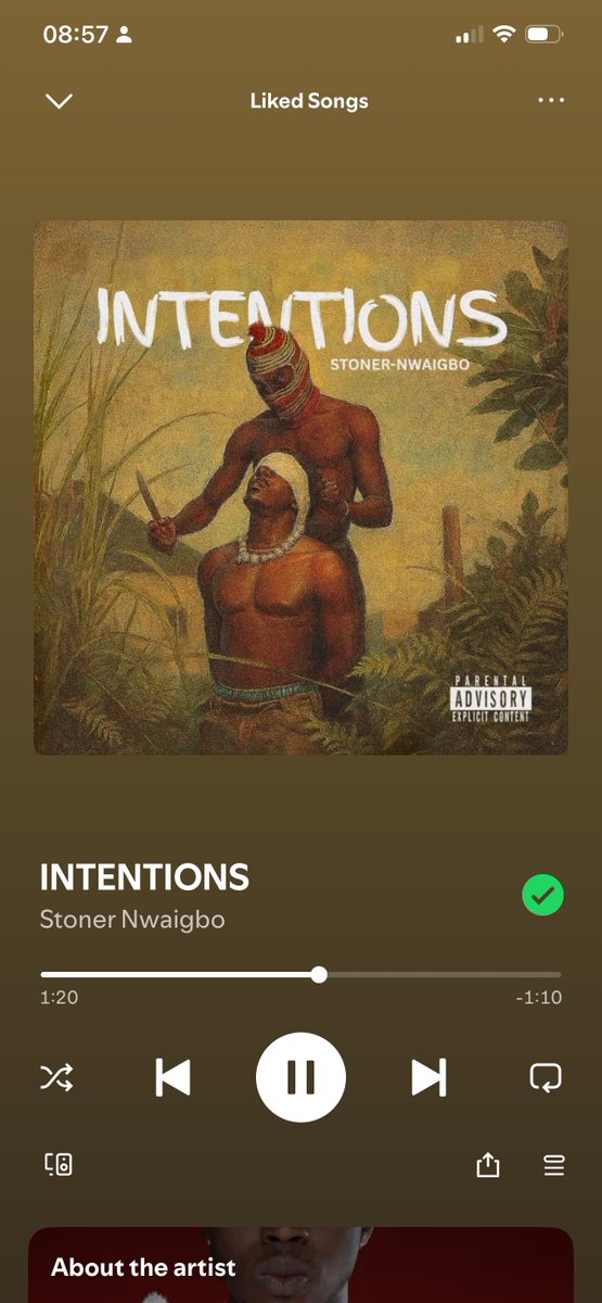 hotice_official's tweet image. Let me put you on this sweet gbedu titled “Intentions” by @stoner_nwaigbo next big thing🤩❤️
