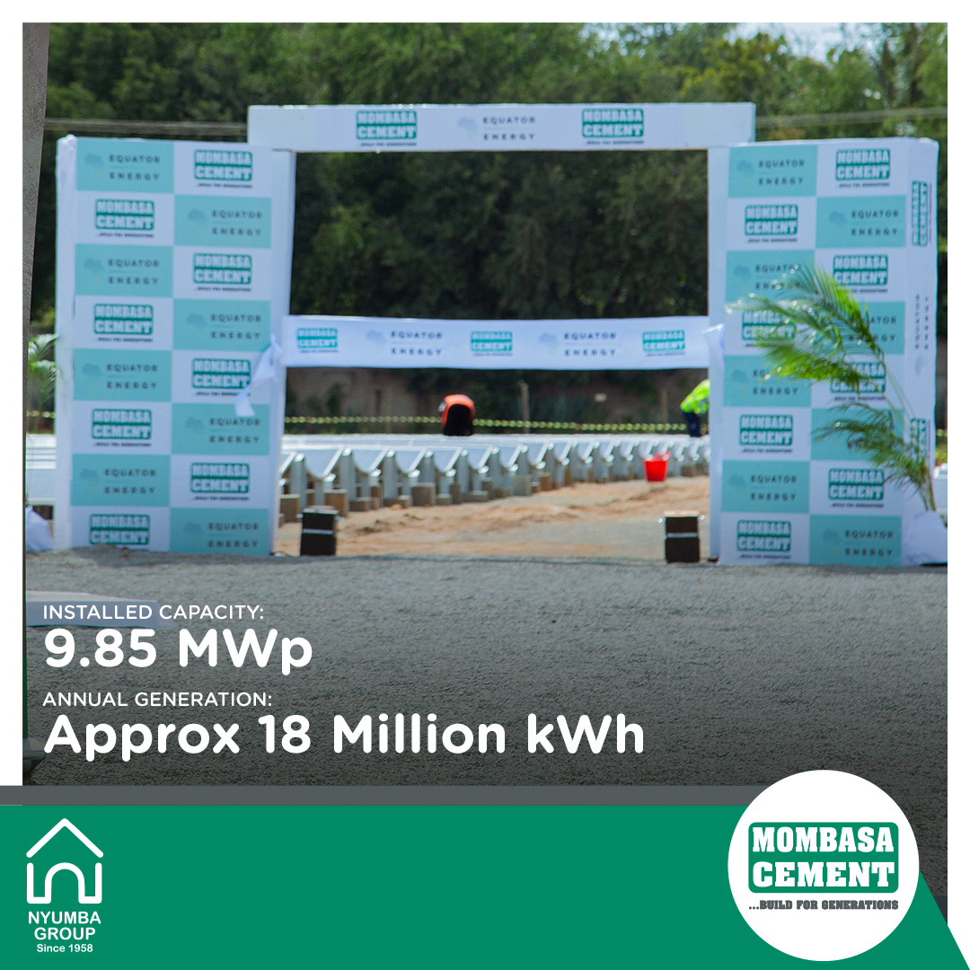 MombasaCement's tweet photo. On 24th Sept 2025, in partnership with @EquatorEnergy we proudly commissioned a new solar farm at our Vipingo facility — a major step in our continuous journey towards sustainability. 💚🌍

At Mombasa Cement, we are committed to building not just for today, but for generations to come. ⚡🔋
#MombasaCement #Sustainability #SolarEnergy #GreenFuture #BuildForGenerations