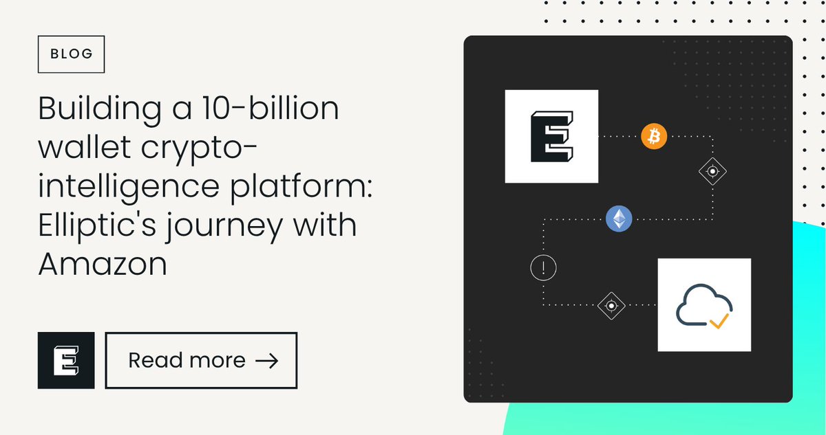 elliptic's tweet image. 🎯 Inside Elliptic’s 10 billion wallet crypto-intelligence platform

Each month, we process billions of blockchain transactions — analyzing activity across 50+ blockchains, 70+ cross-chain bridges, and tens of thousands of digital assets.

To handle this scale, we built a…