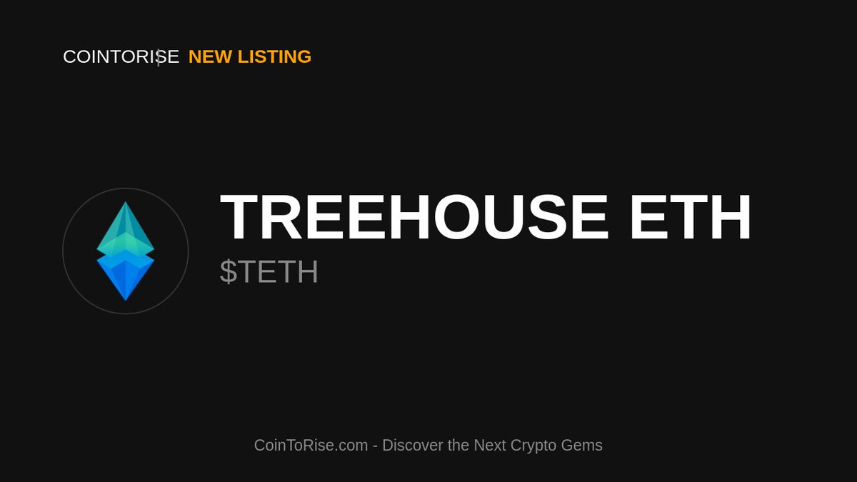 cointorise's tweet image. 🚨 NEW GEM ALERT 💎

@TreehouseFi $TETH has joined CoinToRise! 🎉

⚡ Ethereum

💫 Project Highlights:
🧩 Active Development
🌍 Community Driven
📈 Growth Potential

🔍 Explore: cointorise.com/coin/treehouse…

#NewGem #TETH #CoinToRise #Ethereum