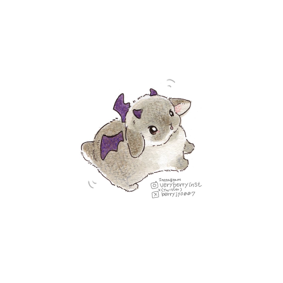 「うさぎさんのHalloween わー パタパタ ぽてぽて」|VeryBerry うさぎ星さん4/8-9出展のイラスト