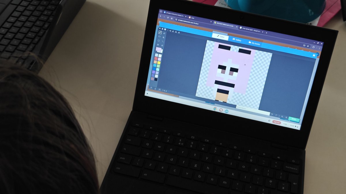 Code_Created's tweet image. Fantastic couple of days with @CYGprimary and @stmarysciwsl! Y4-6 pupils created games with brilliant pixel art - very topical KPop Demon Hunters, retro game characters, SpongeBob and more. The imagination on display was incredible! 🕹️

💻 codecreated.com