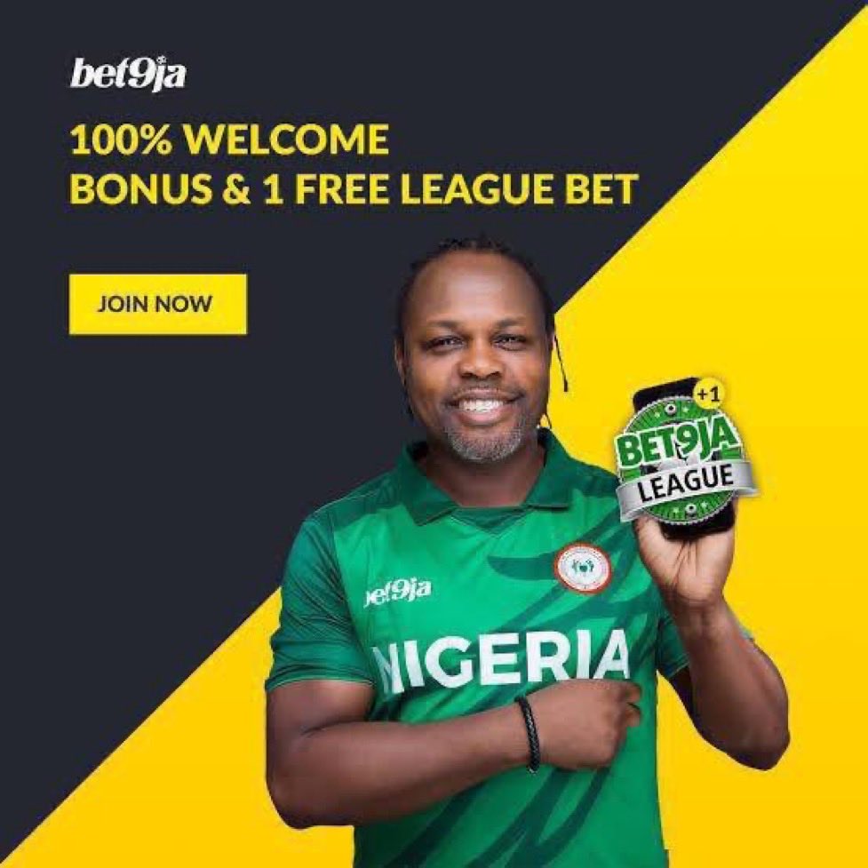 ms__finest's tweet image. 2 odds: 3JZXTK8
2 odds: 3JZY7TP
3 odds: 3JZY2BL
Enjoy a 100% welcome bonus on your first deposit when you sign up
👉 Bet9ja.com
#Bet9jaCode