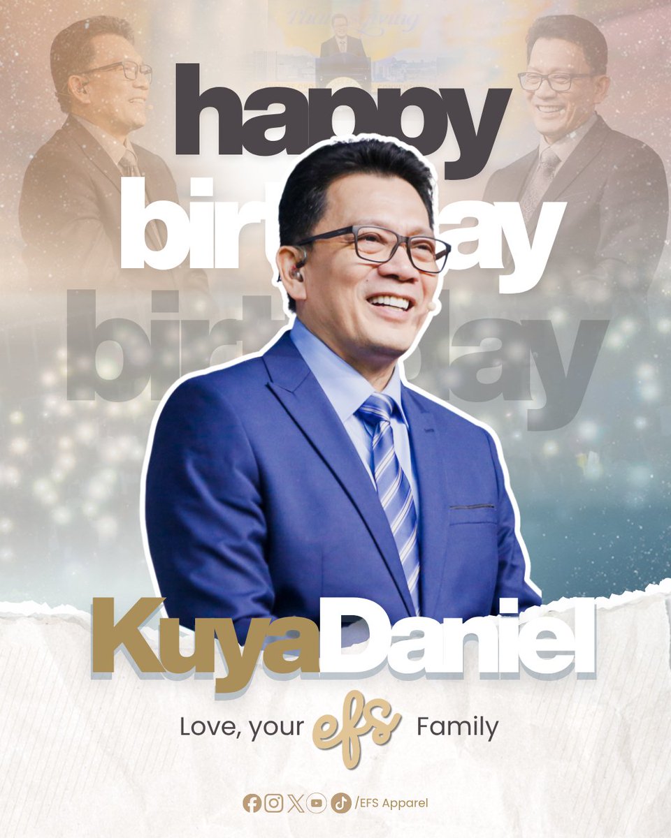 Happy Birthday, Kuya Daniel Razon! 🫶

We are always thankful for you being a blessing and an inspiration to us and to many others. May God continue to grant the desires of your heart. 🥰

With you in making modesty a lifestyle. 💙

Love,
Your EFS Apparel Family 🫶