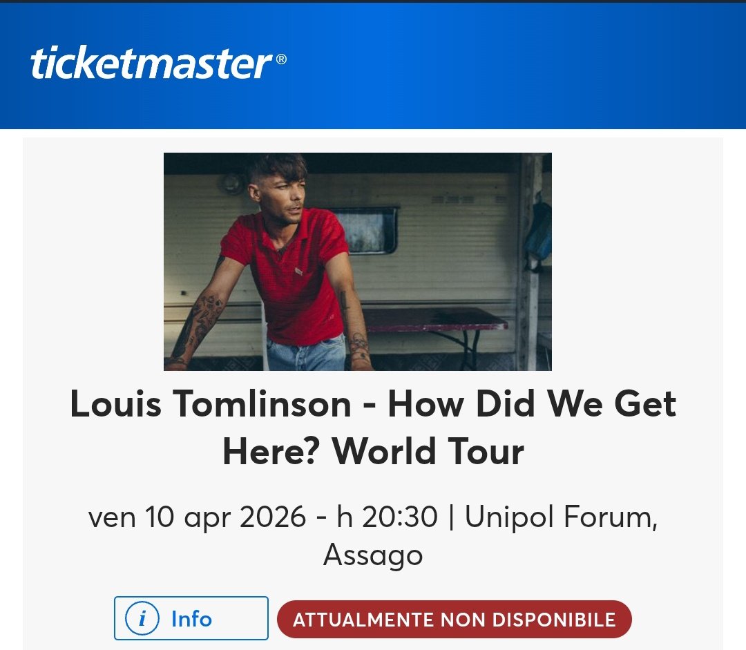 🔔| Unipol Forum, Assago, Italy SOLD OUT in less than 10 minutes 

#HowDidWeGetHereWorldTour
