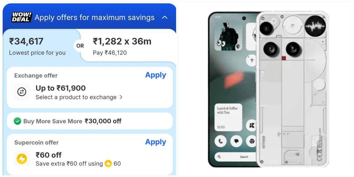 ChaitanyaOnTech's tweet image. Fun fact: Nothing phone 3 has lost 56% of its value in India in just 3 months!

And this was deliberate not by accident here&apos;s why it&apos;s a problem for Nothing:

-Its true phone 1 and phone 2 also had big drops in price but they weren&apos;t as big as this one. It will mean their…